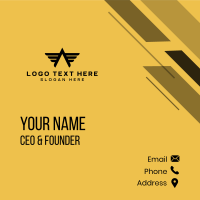 Auto Wing Letter A Business Card Design