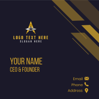 Star Entertainment Agency Letter A Business Card Design