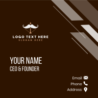 Mustache Arrow Barber Business Card Design