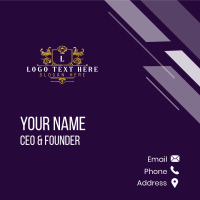 Elegant Luxury Crest Business Card Design