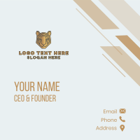 Tiger Safari Animal Business Card Design