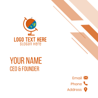 Citrus Fruit Globe  Business Card Design