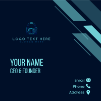 Lock Padlock Security Business Card Design