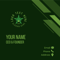 Medical Leaf Droplet Business Card Design