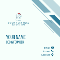 Christmas Lights Snowman Business Card Design