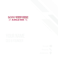 Creative Quirky Wordmark Business Card Design