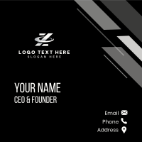 Freight Logistics Letter Z Business Card Design