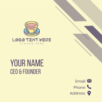 Colorful Bowl Cup Business Card Design