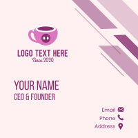 Pink Pig Cup  Business Card Design