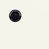 Basketball Vinyl Record Badge Business Card Design