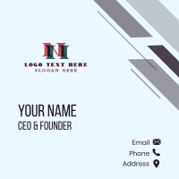 Generic Company Letter N Business Card Design