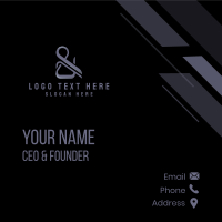 Stylish Ampersand Lettering Business Card Design