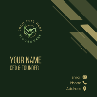 Natural Wellness Leaf Business Card Design