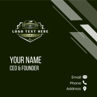 Auto Restoration Garage Business Card Design