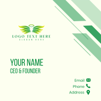 Leaf Angel Wings Business Card Design