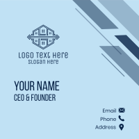 Symmetrical House Neighborhood Business Card Design