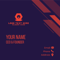 Abstract Geometric Lion Business Card Design