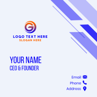 Startup Business Letter G Business Card Design