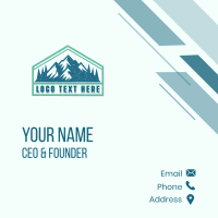 Trekking Hiking Mountain Business Card Design