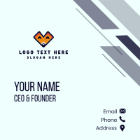 Fox Letter V Business Card Design