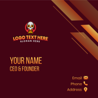 Scary Skull Gas Mask Business Card Design