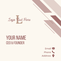 Elegant Vintage Lettermark Business Card Design