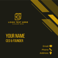 Yellow Industrial Letter E Business Card Design