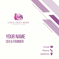 Beauty Woman Hair Business Card Design