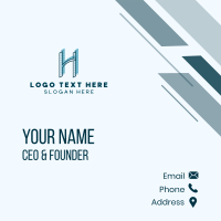 Business Company Letter H Business Card Design