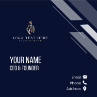 Spartan Female Warrior Business Card Design