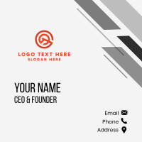 Circle Clock Letter Q Business Card Design