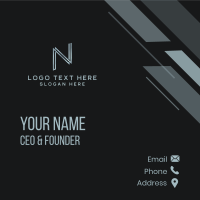 Company Agency Brand Letter N Business Card Design