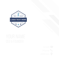 Electric Lightning Badge Business Card Design