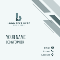 Logistics Service Letter B  Business Card Design