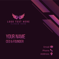 Angel Wings Wellness Business Card Design