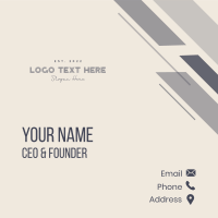 Modern Minimalist Feminine Wordmark Business Card Design