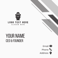 Barber Chair Barbershop Business Card Design