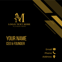 Golden Elegant Letter Business Card Design