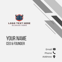 Viking Helmet Armor Business Card Design