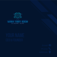 Heart Cyber Y2K Business Card Design