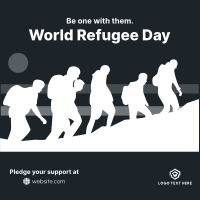 Refugee March Instagram Post Design