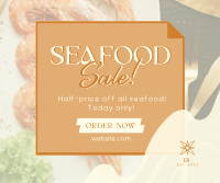 Minimal Shrimp Seafood Facebook Post Image Preview