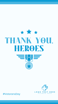 Thank You Heroes Facebook Story Design