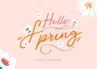 Hello Spring Greeting Postcard Image Preview