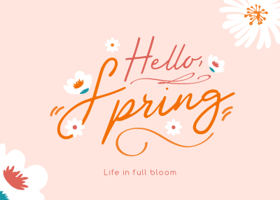 Hello Spring Greeting Postcard Image Preview