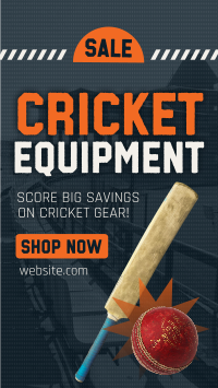 Cricket Equipment Sale Facebook Story Design