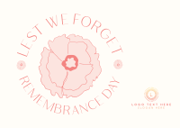 Lest We Forget Postcard Image Preview
