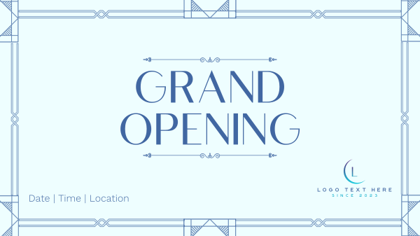 Art Deco Grand Opening Facebook Event Cover Design Image Preview