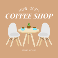 Coffee Shop is Open Instagram Post Design