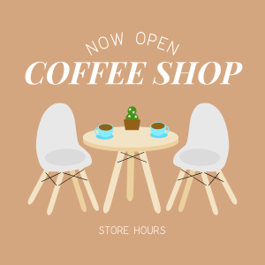 Coffee Shop is Open Instagram post Image Preview